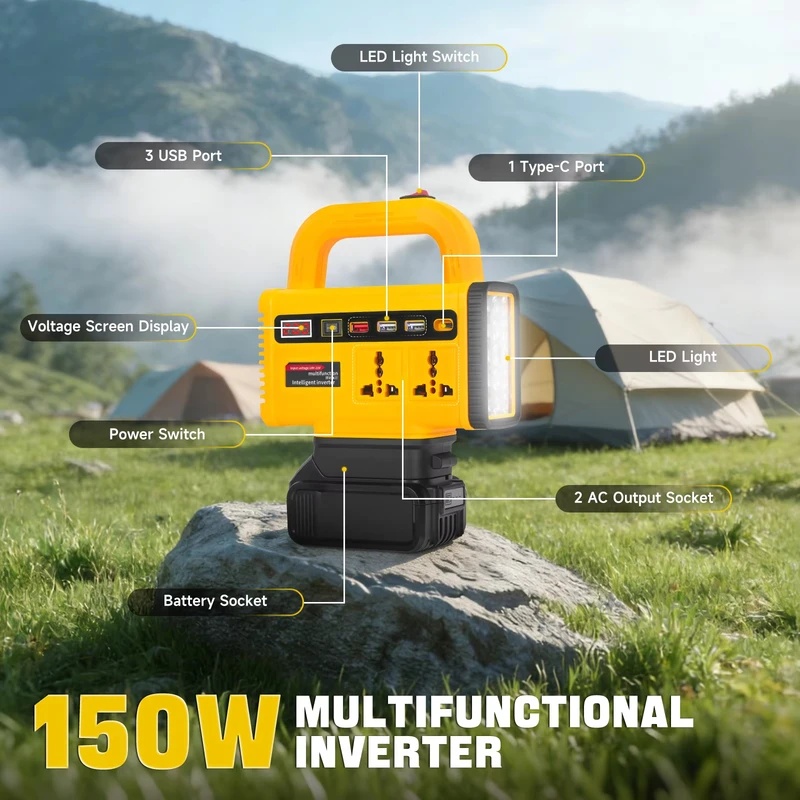 150W Power Inverter DC18V to A - огляд і ціна Outdoor Power Adapter Usb C
