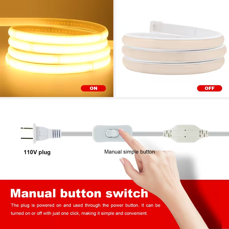 High-Lumen Cob Led Strip Light - огляд і ціна Outdoor Power Strip Weatherproof